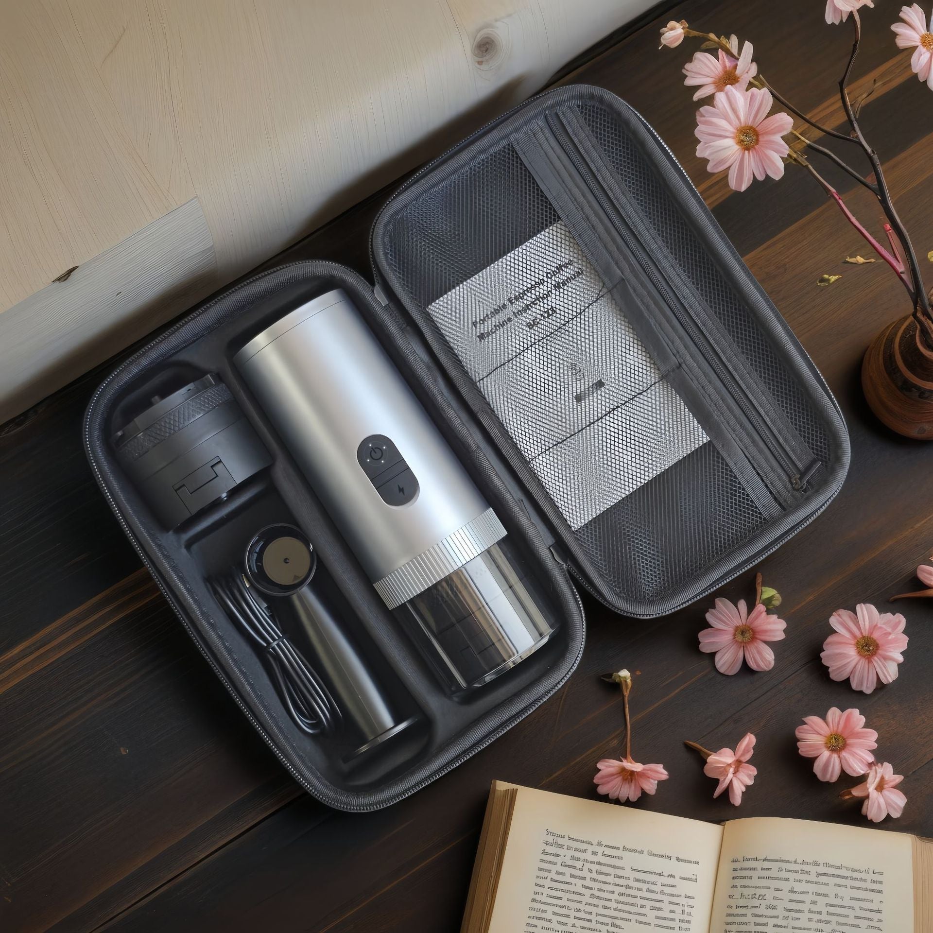 Portable Rechargeable Espresso Maker – Cordless Coffee Machine for Travel & Camping
