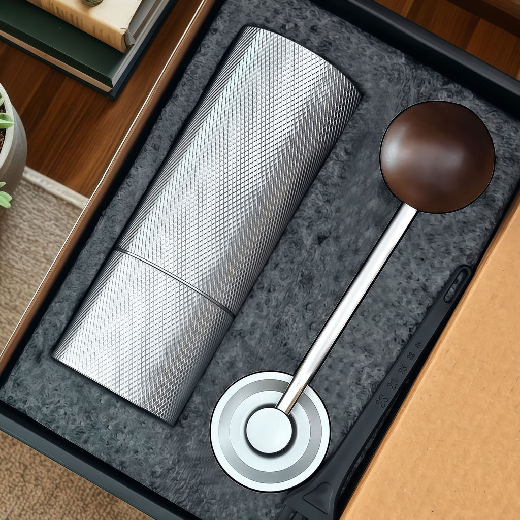 CNC Precision Manual Coffee Grinder – Internal & External Adjustment, Multiple Colors
