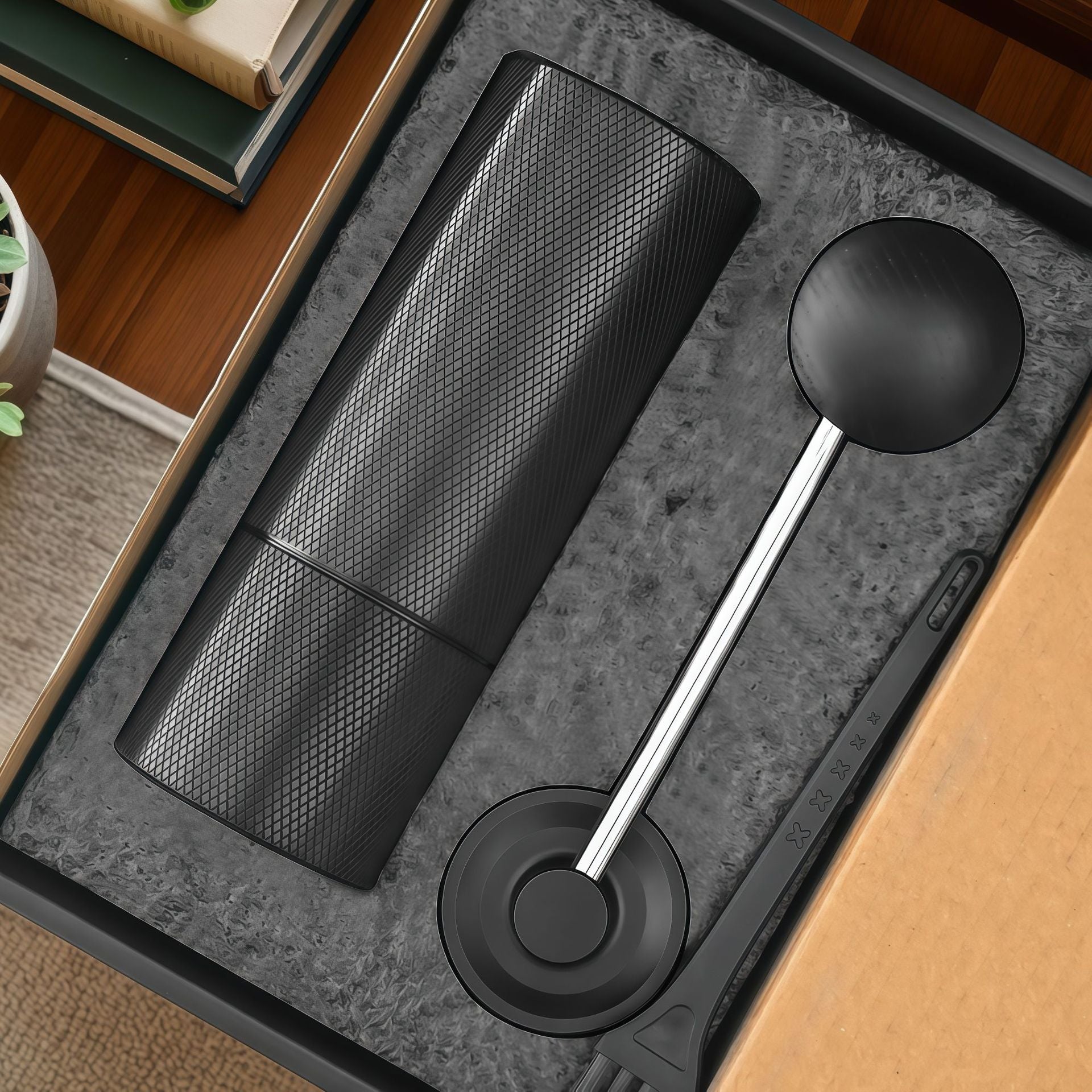 CNC Precision Manual Coffee Grinder – Internal & External Adjustment, Multiple Colors