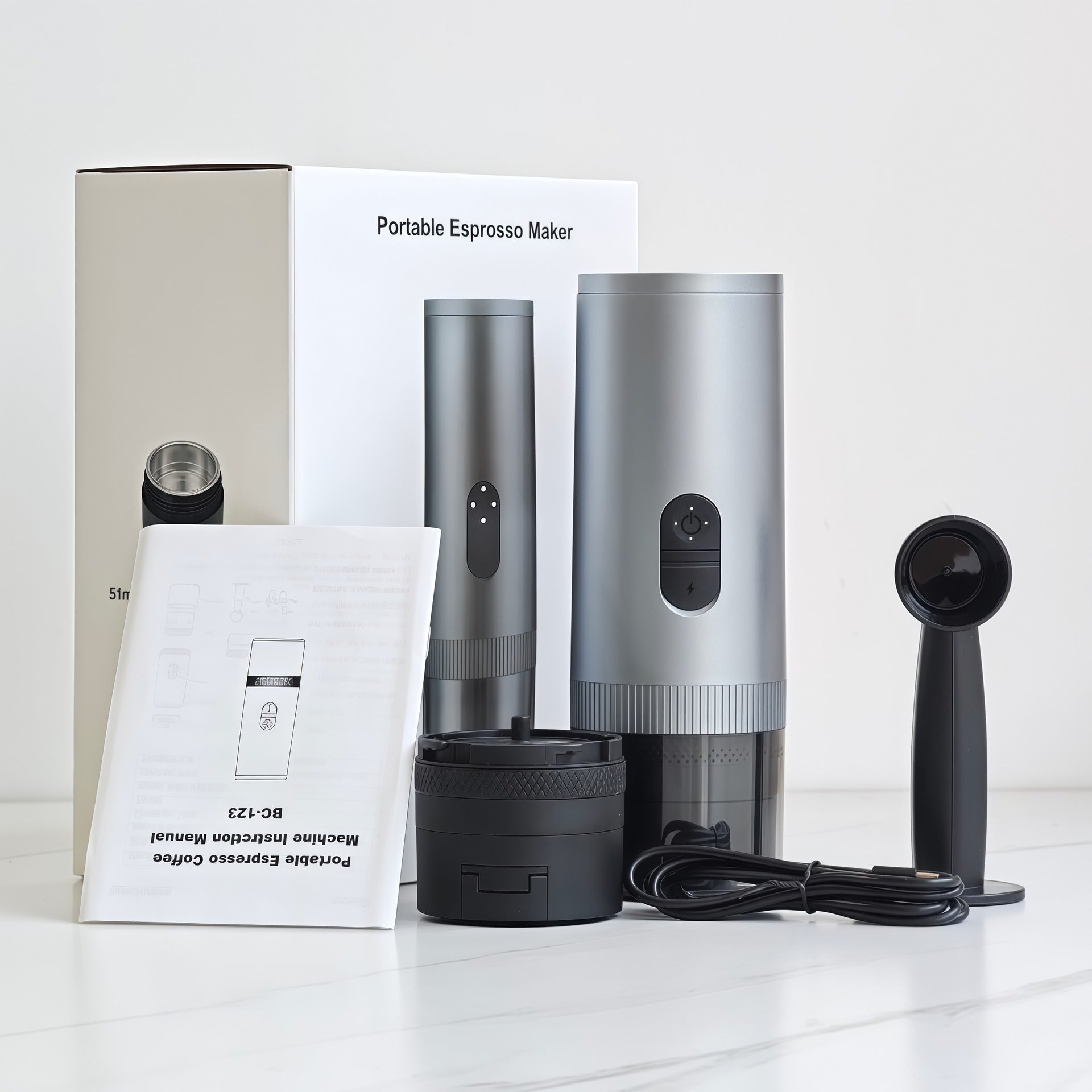 Portable Rechargeable Espresso Maker – Cordless Coffee Machine for Travel & Camping