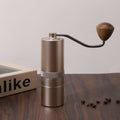 Manual Hand Coffee Grinder – External Adjustment, Ceramic Burrs, Camel & Light Brown