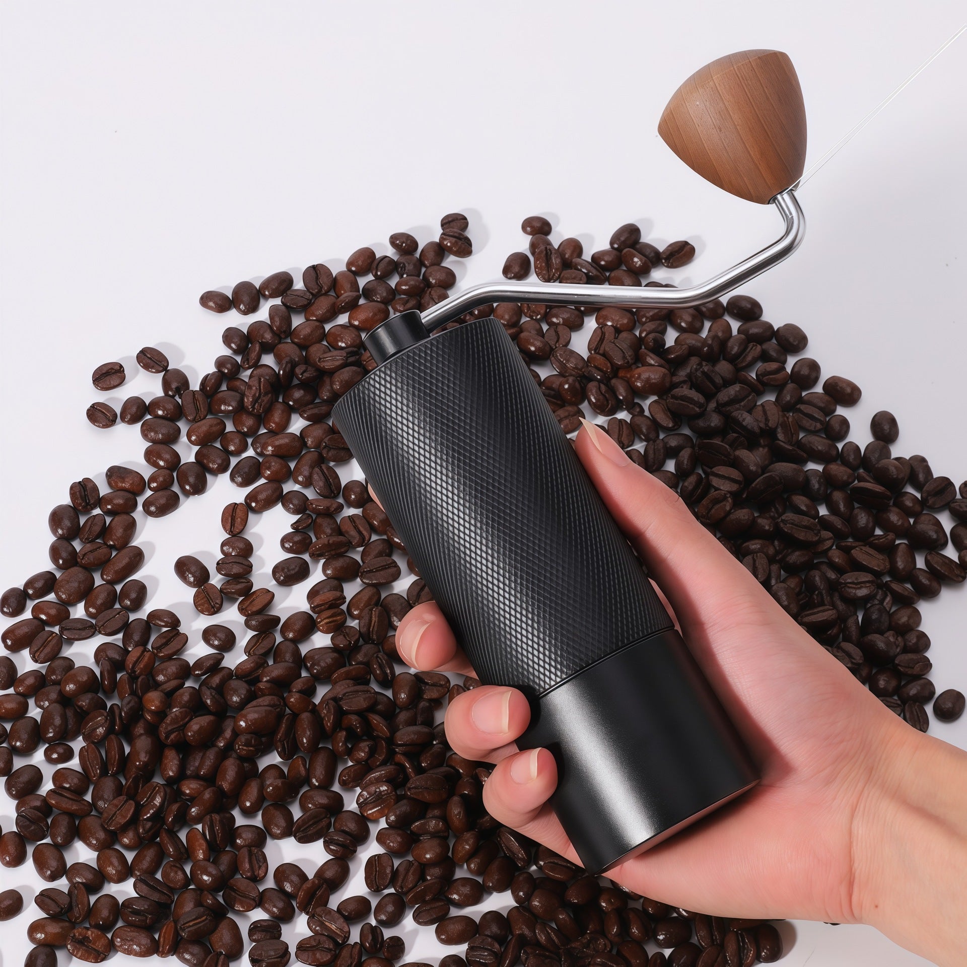 CNC Precision Manual Coffee Grinder – Internal & External Adjustment, Multiple Colors