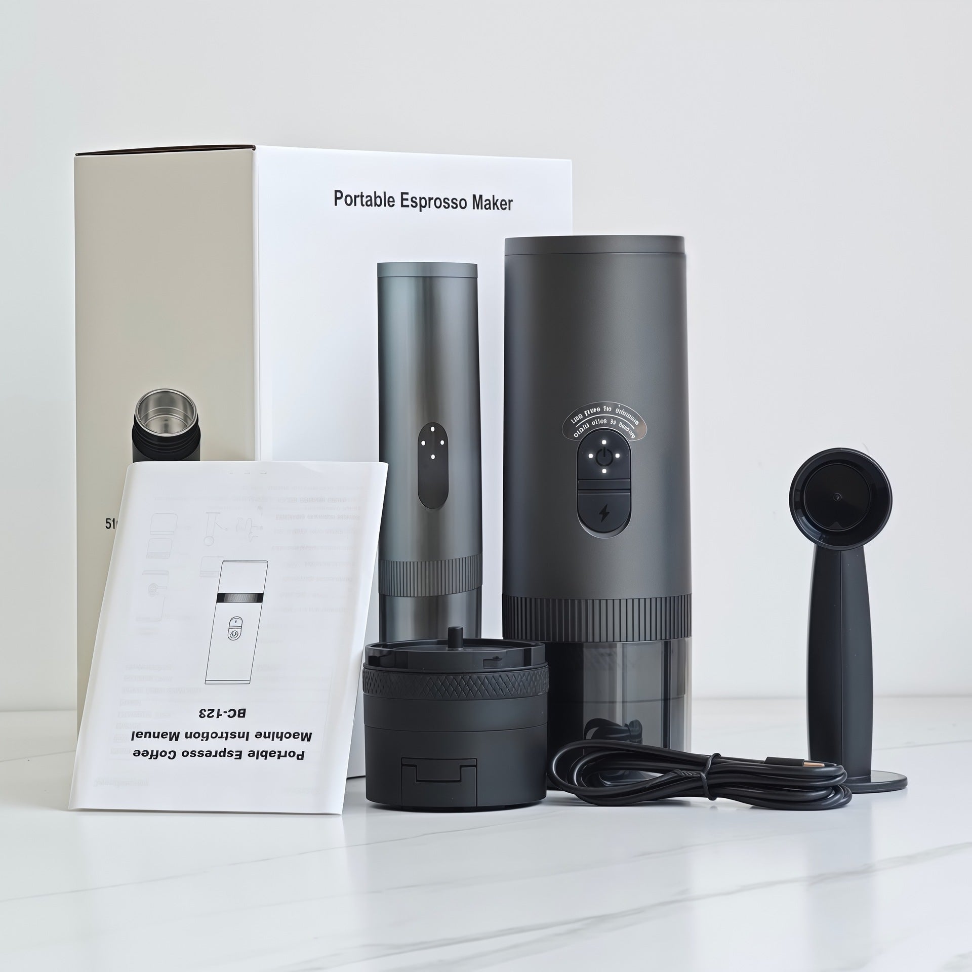 Portable Rechargeable Espresso Maker – Cordless Coffee Machine for Travel & Camping