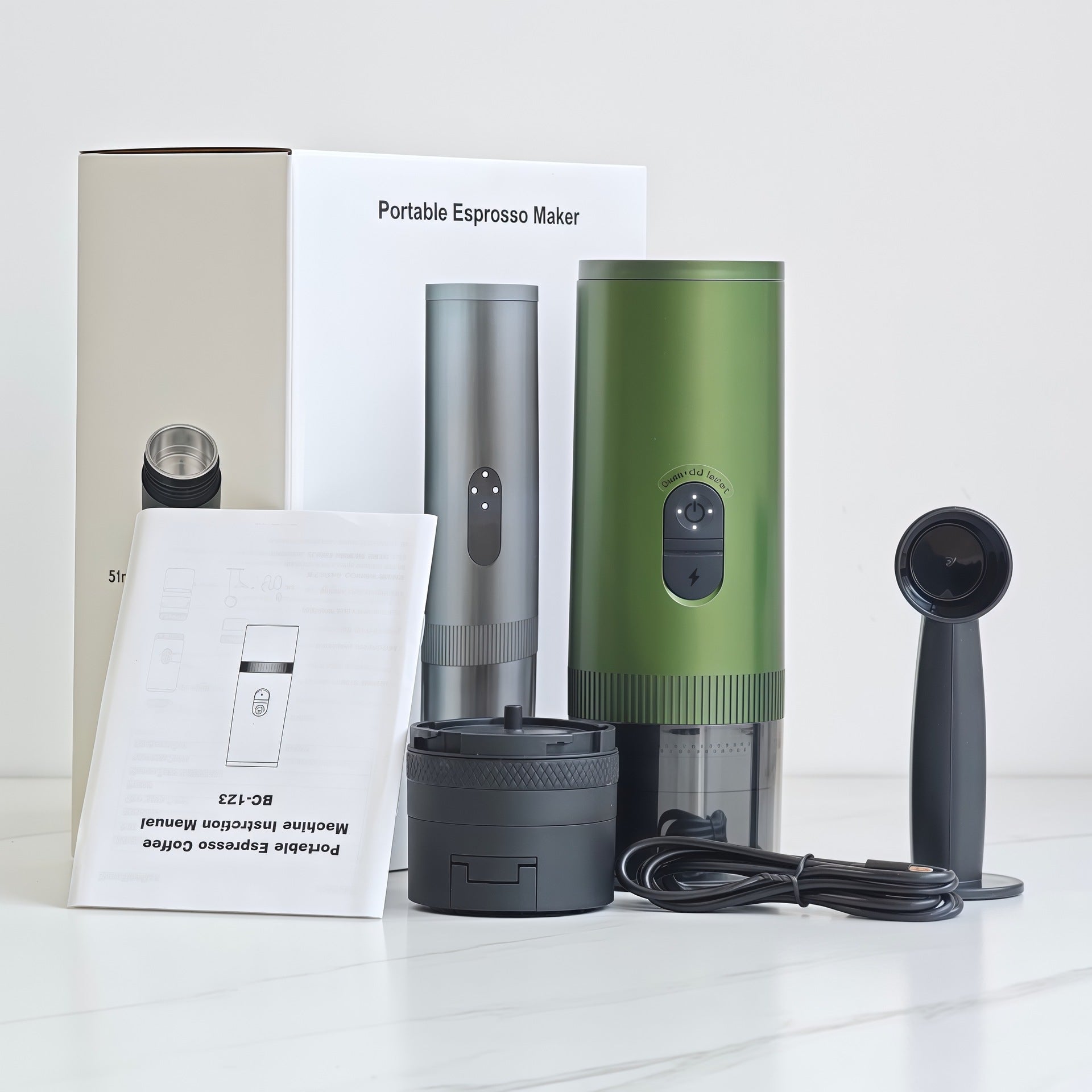 Portable Rechargeable Espresso Maker – Cordless Coffee Machine for Travel & Camping