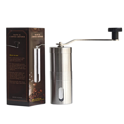 QAFINO Manual Coffee Grinder with Adjustable Burr