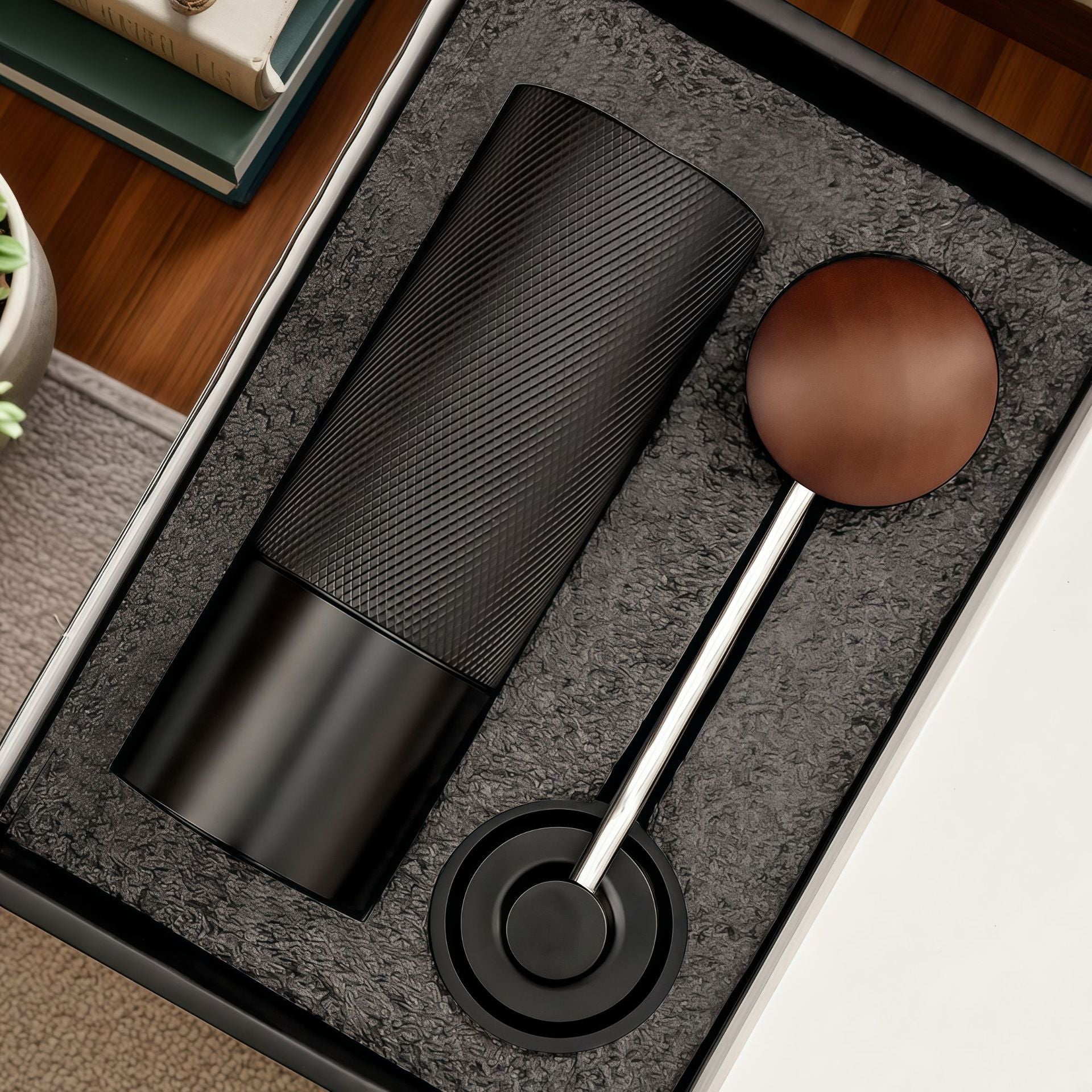 CNC Precision Manual Coffee Grinder – Internal & External Adjustment, Multiple Colors