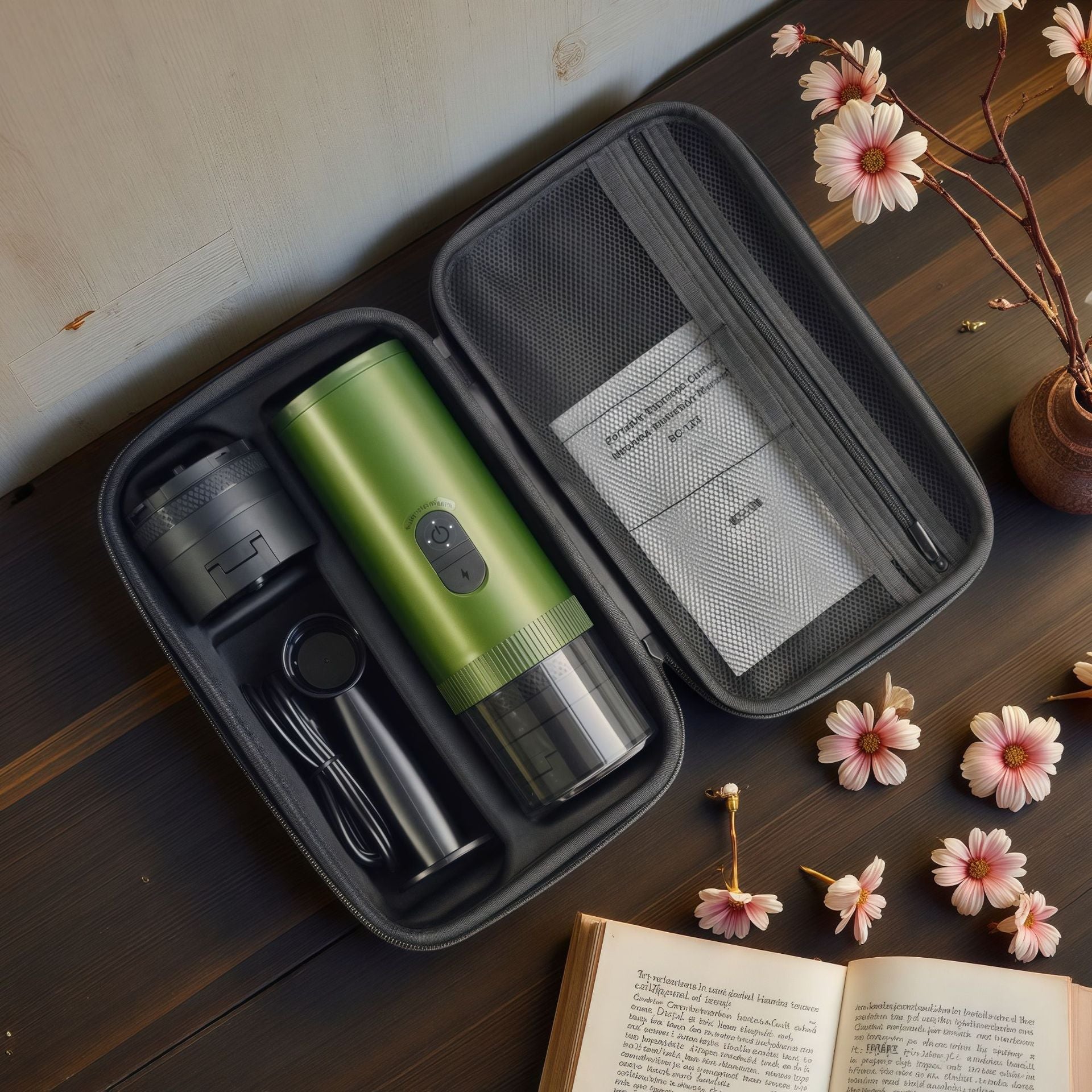 Portable Rechargeable Espresso Maker – Cordless Coffee Machine for Travel & Camping