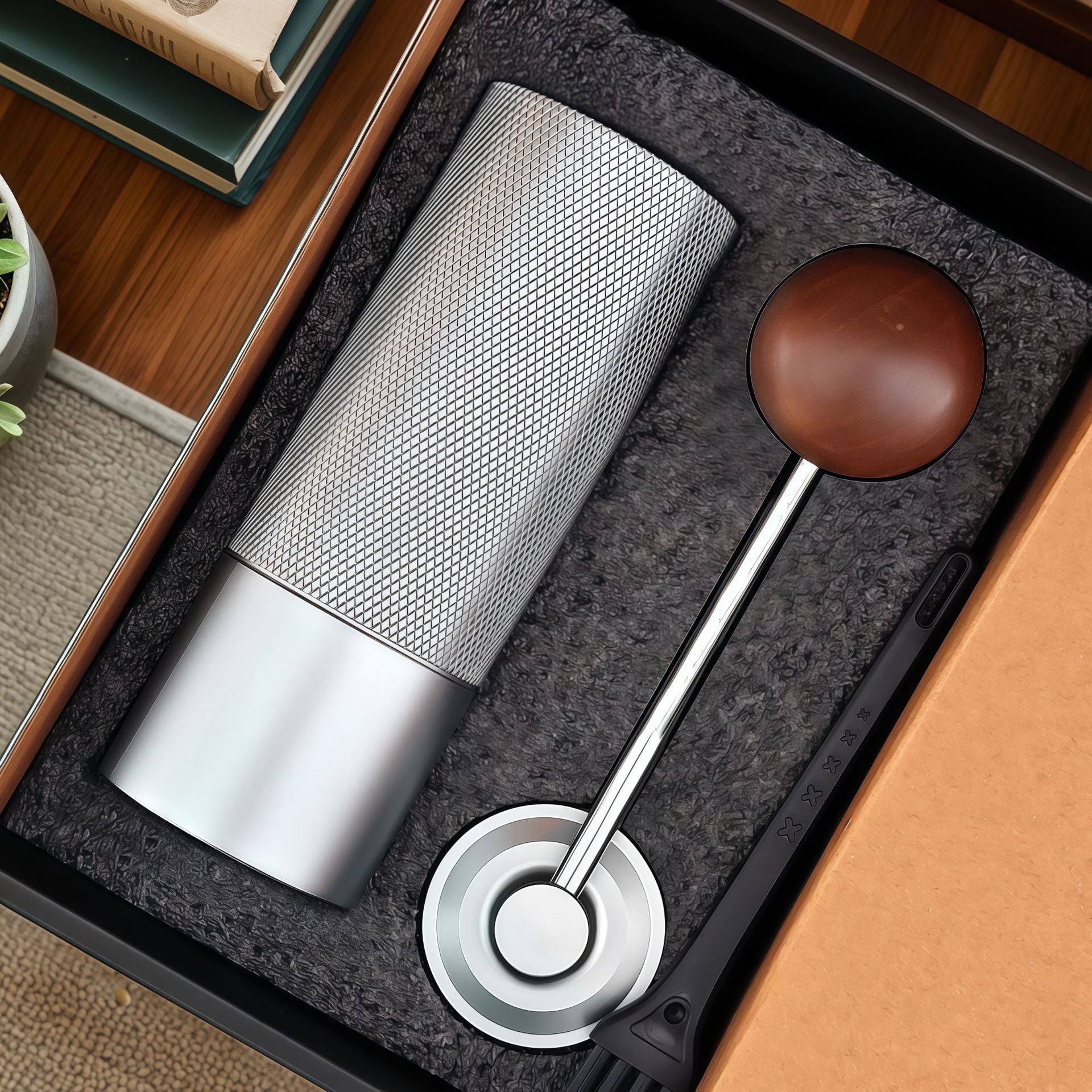 CNC Precision Manual Coffee Grinder – Internal & External Adjustment, Multiple Colors
