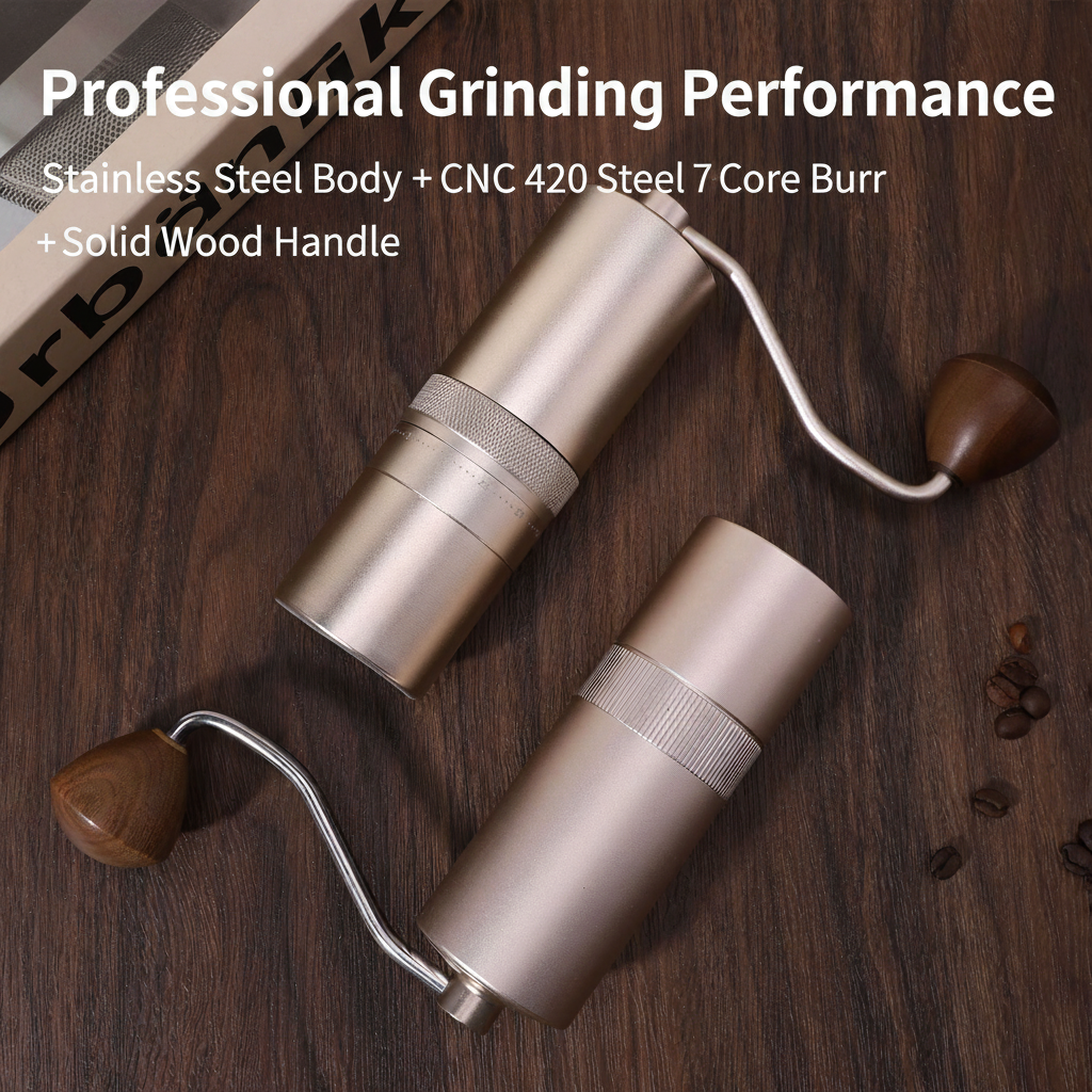 Professional Grinding Performance - QAFINO CNC Steel Burr Coffee Grinder